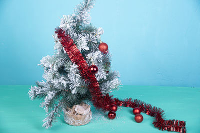 Christmas tree on table