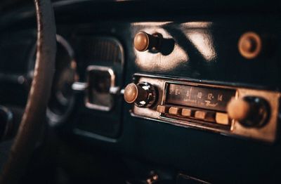 Close-up of vintage car