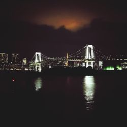 Suspension bridge over river