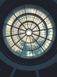 Directly below shot of skylight in museum
