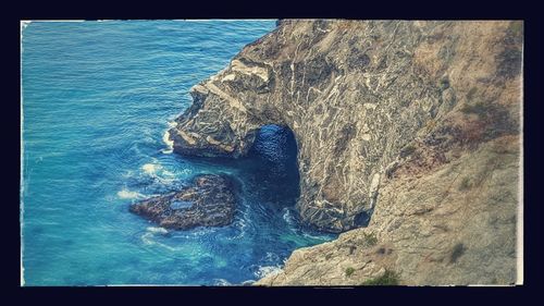 Rock formations in sea