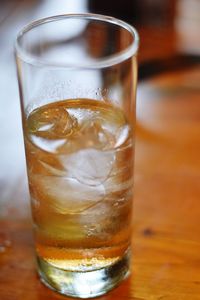 Close-up of drink on table