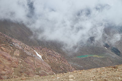 Low angle view of mountain against sky