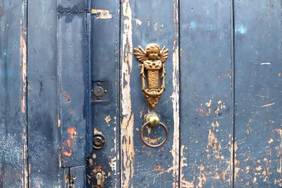 Close-up of door knocker