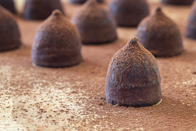 Close-up of ice cream on table