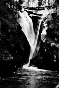 Scenic view of waterfall