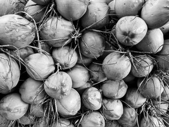 Full frame shot of onions for sale at market