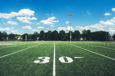 View of playing field