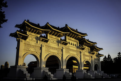 Low angle view of historic building against sky