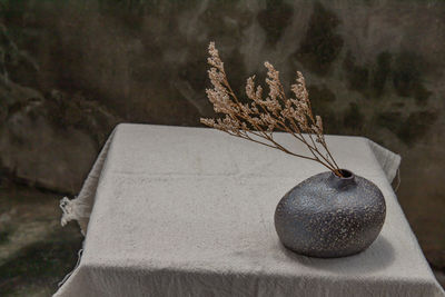 Close-up of christmas decoration on table