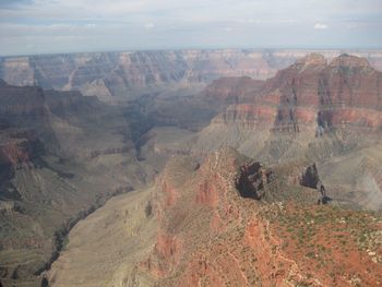 High angle view of rock formations