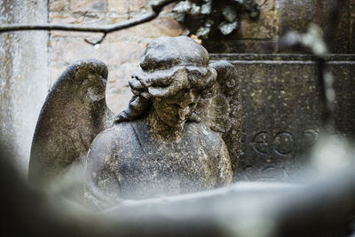 Close-up of old statue