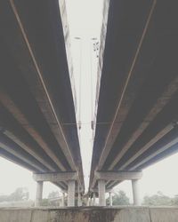 Low angle view of bridge against sky