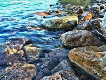 Rocks in water