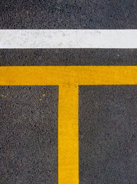 High angle view of road