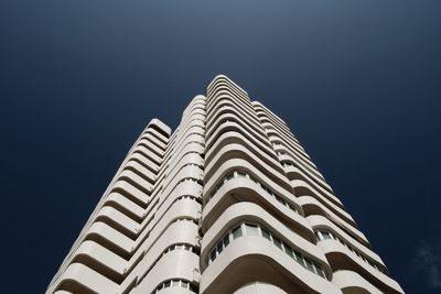 Low angle view of modern building against sky