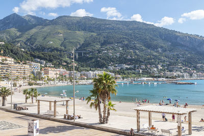  the beach on the gulf of menton