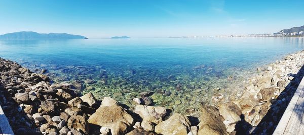 Panoramic view of sea against sky