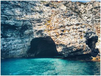 Rock formations in sea