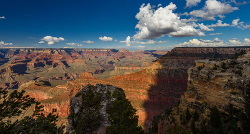 Panoramic view of landscape against cloudy sky