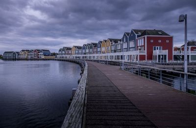 View of river with buildings in background