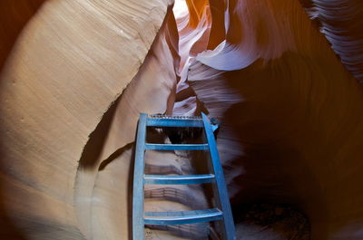 High angle view of staircase