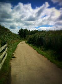 Country road along landscape