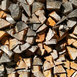 Full frame shot of firewood