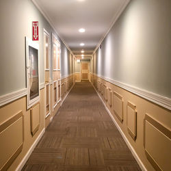 Empty corridor of building