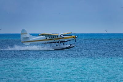 Float plane at fort jefferson in dry tortugas