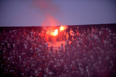 Group of people in the dark