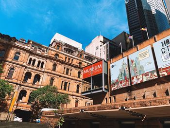 Low angle view of buildings against sky