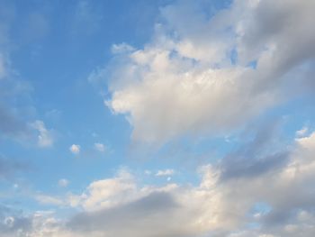 Low angle view of clouds in sky