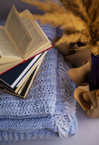 Midsection of person holding book