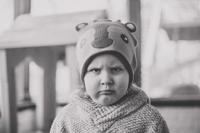 Close-up portrait of cute boy