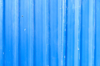 Full frame shot of blue corrugated iron