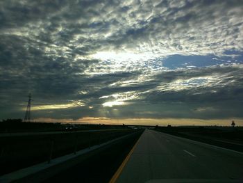 Country road at sunset