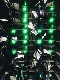 Full frame shot of illuminated lights