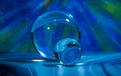 Close-up of crystal balls