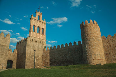 Low angle view of historic building against sky