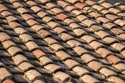 Full frame shot of roof tiles