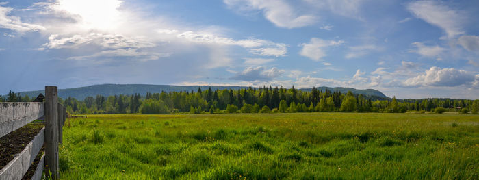 Panoramic view of landscape against sky