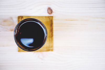 Close-up of eyeglasses on table