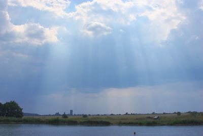 Panoramic view of lake against sky