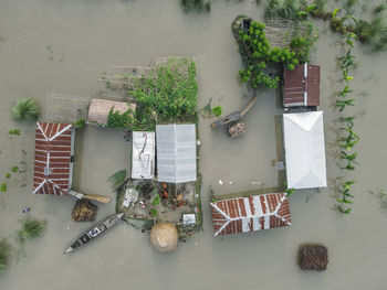 Flooded house in bangladesh