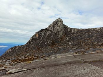 Scenic view of rocky mountain against sky