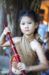 Portrait of a girl looking away