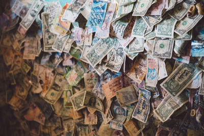 Full frame shot of paper currency