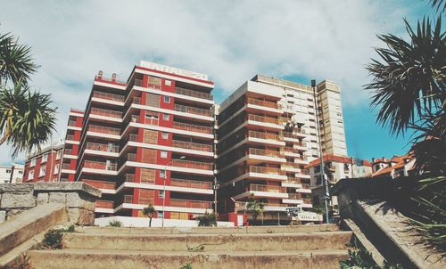 Low angle view of buildings against sky