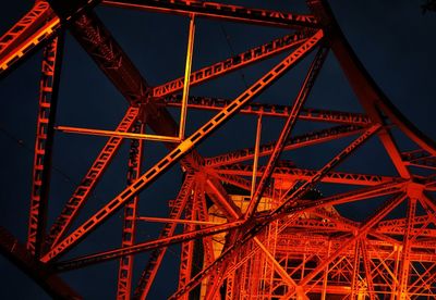 Detail of illuminated tokyo tower at night